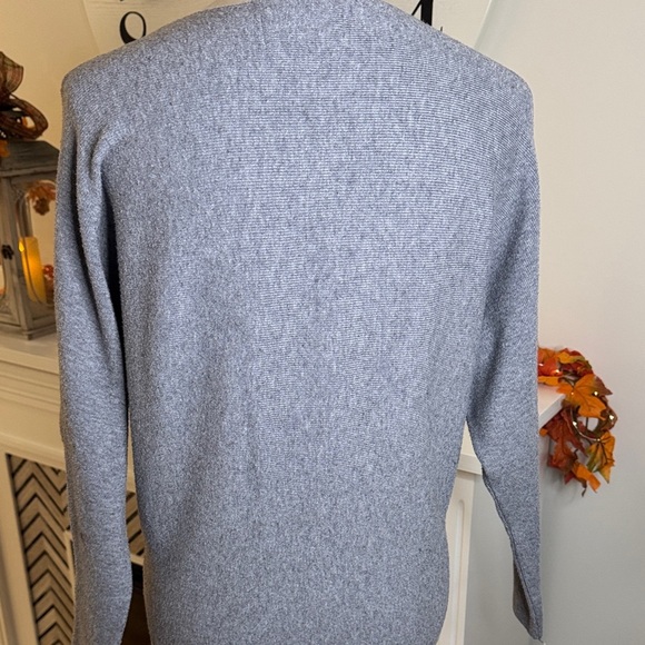 Gray Cat Design Women's Sweater with Rhinestones - Picture 4 of 6
